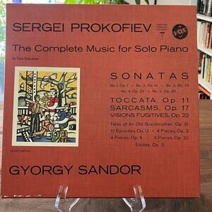 Prokofiev The Complete Music For Solo Piano Vol I 3xLP Box 1967 VOX SVBX 5408